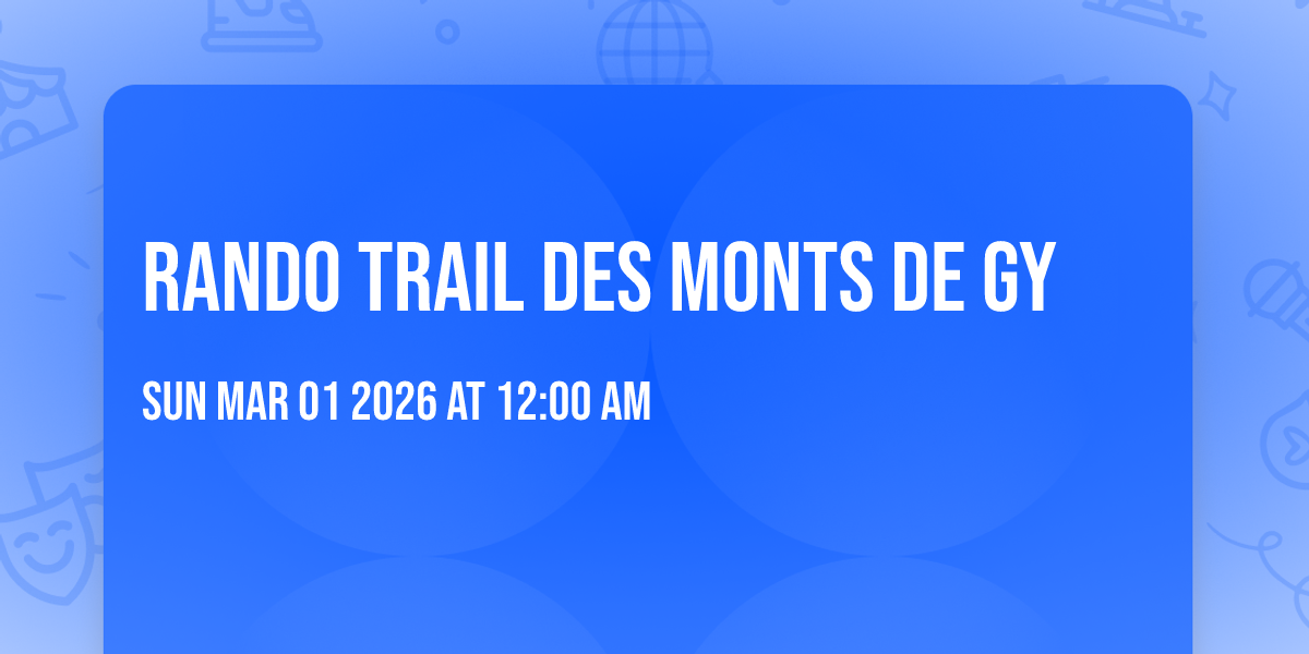 Rando Trail des Monts de Gy