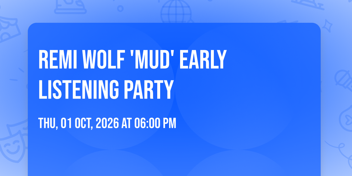 Remi Wolf 'Mud' Early Listening Party