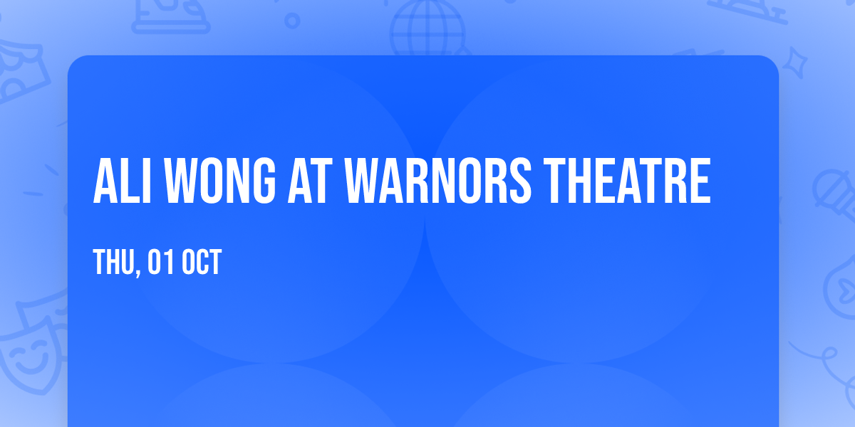 Ali Wong at Warnors Theatre