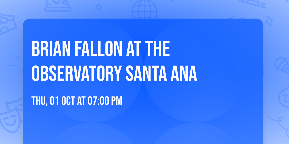 Brian Fallon at The Observatory Santa Ana