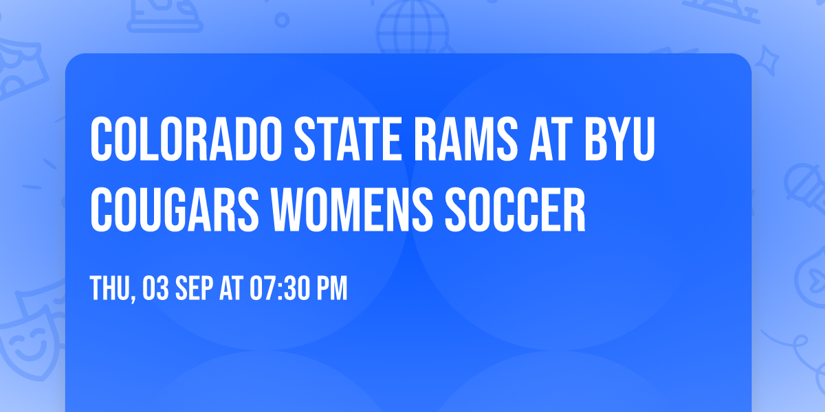 Colorado State Rams at BYU Cougars Womens Soccer