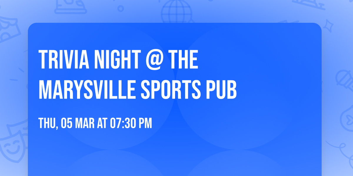 Trivia Night @ The Marysville Sports Pub