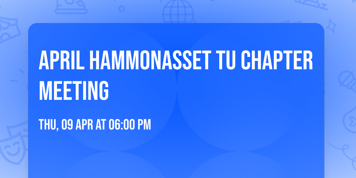 April Hammonasset TU Chapter Meeting