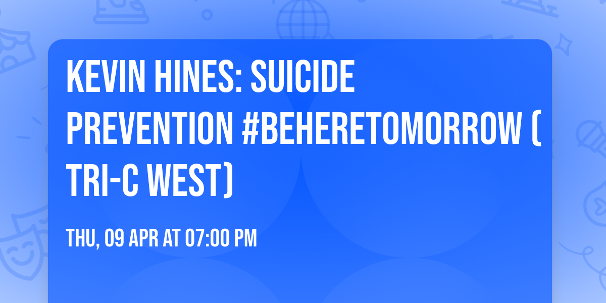 Kevin Hines: Suicide Prevention #BeHereTomorrow (Tri-C West)