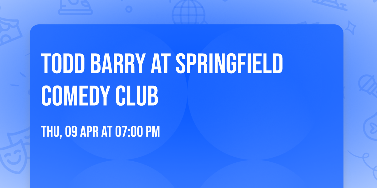 Todd Barry at Springfield Comedy Club
