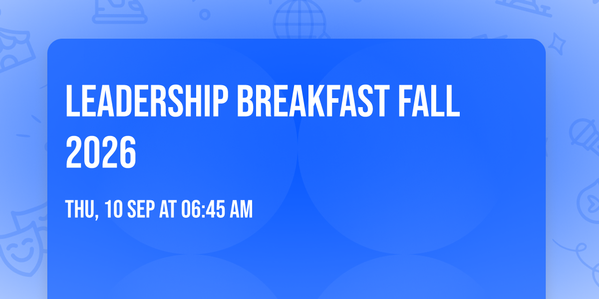 Leadership Breakfast Fall 2026