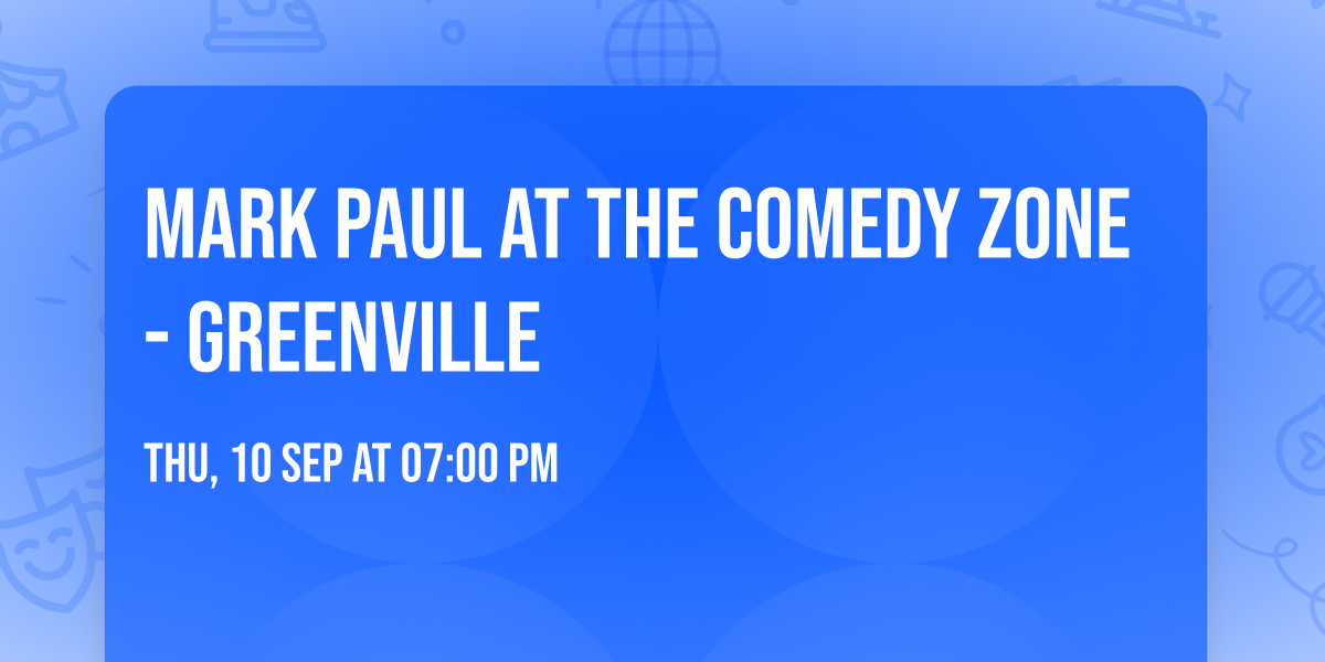 Mark Paul at The Comedy Zone - Greenville