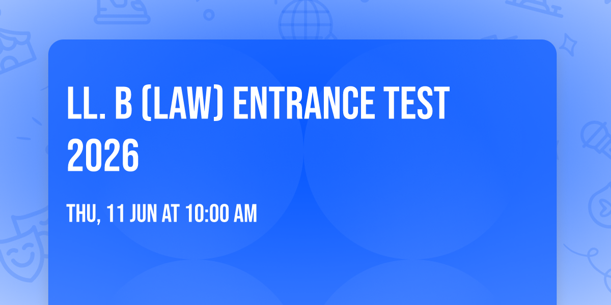 LL. B (Law)  Entrance  Test  2026 