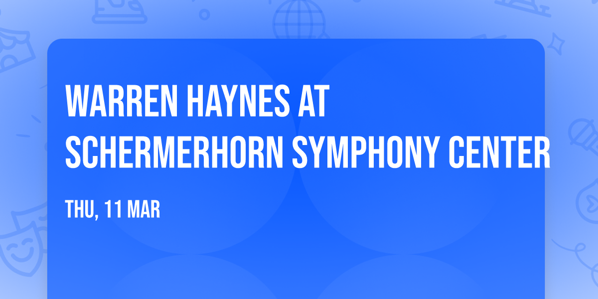 Warren Haynes at Schermerhorn Symphony Center