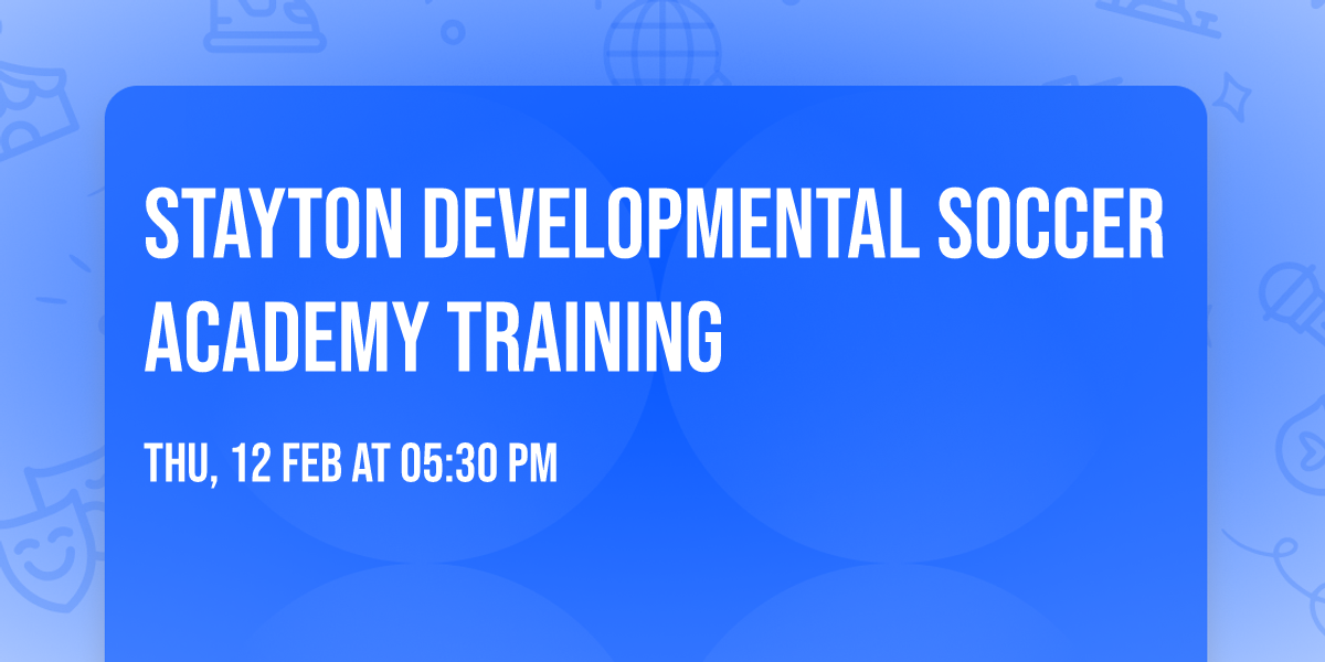 Stayton Developmental Soccer Academy Training