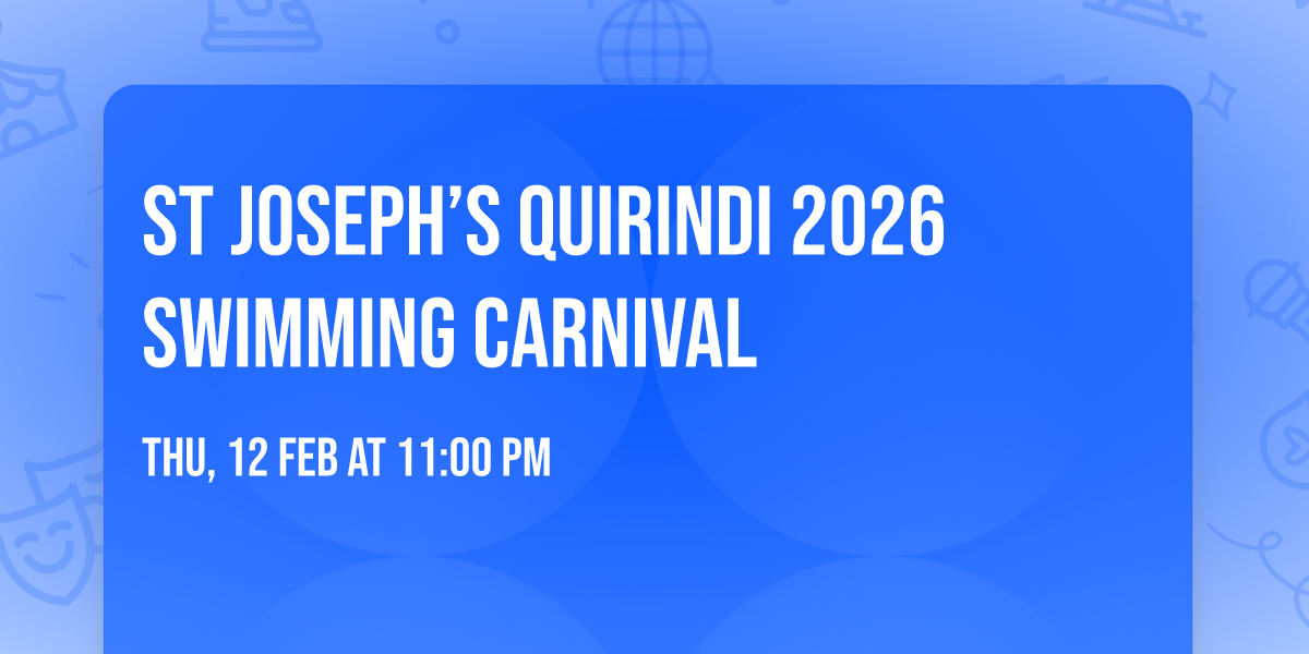 St Joseph\u2019s Quirindi 2026 Swimming Carnival 