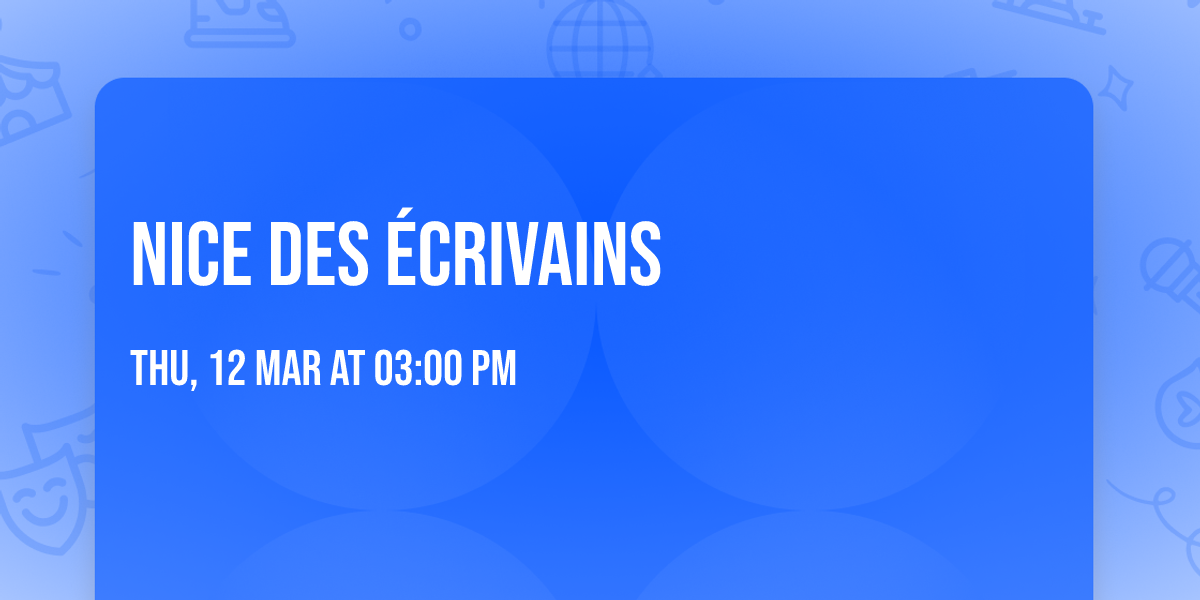 Nice des \u00e9crivains 