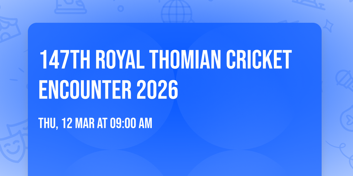 147th Royal Thomian Cricket Encounter 2026