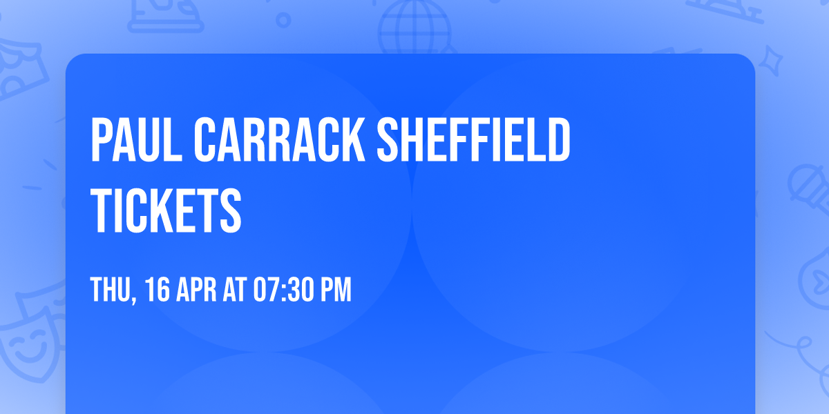 Paul Carrack Sheffield Tickets