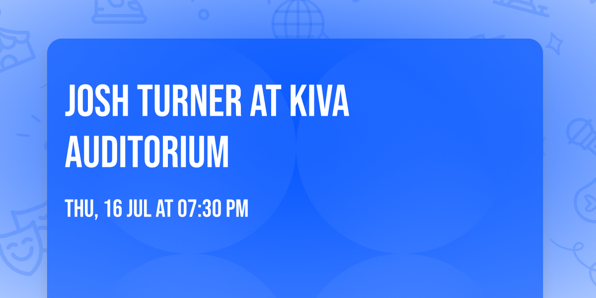 Josh Turner at Kiva Auditorium