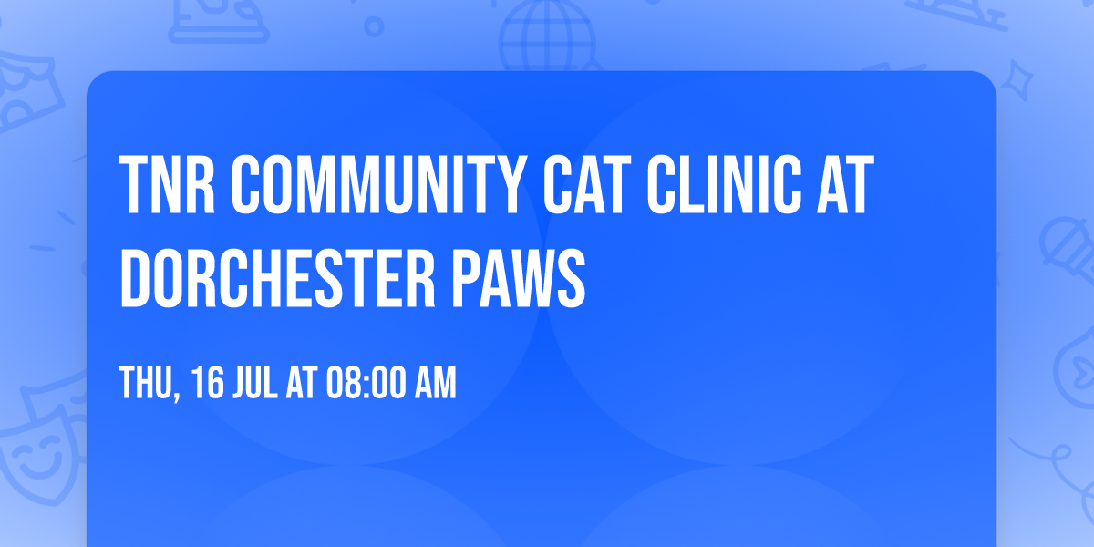TNR Community Cat Clinic at Dorchester Paws