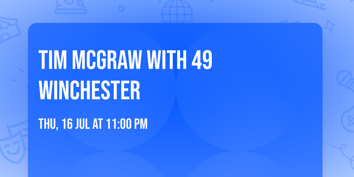 Tim McGraw with 49 Winchester