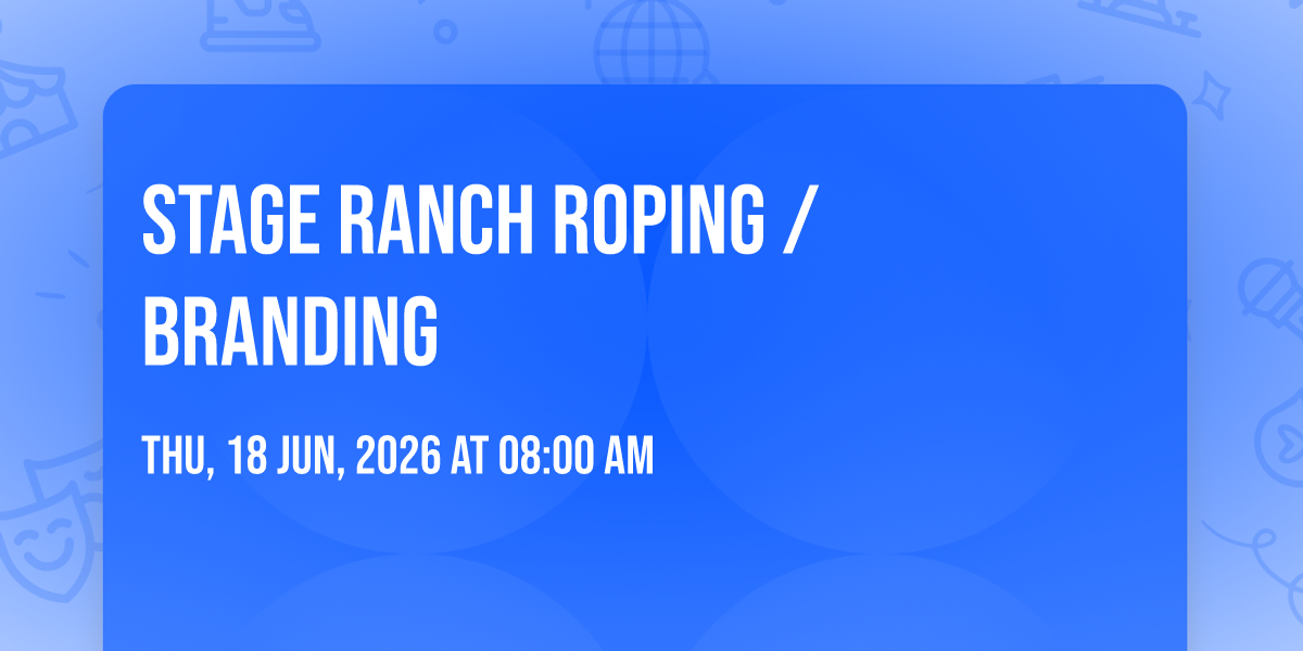 Stage Ranch Roping / Branding , 18 June | Event in Aix-les-bains | AllEvents
