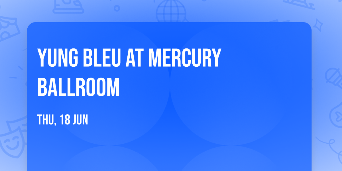 Yung Bleu at Mercury Ballroom