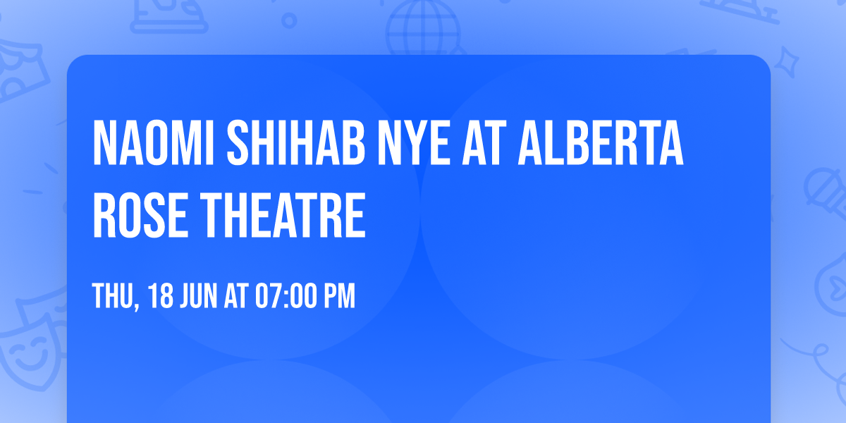 Naomi Shihab Nye at Alberta Rose Theatre