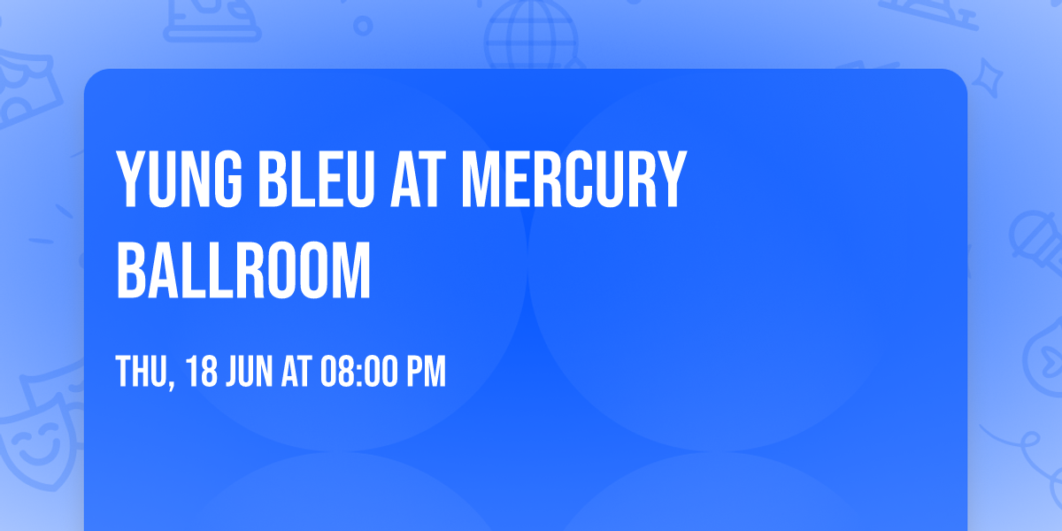 Yung Bleu at Mercury Ballroom