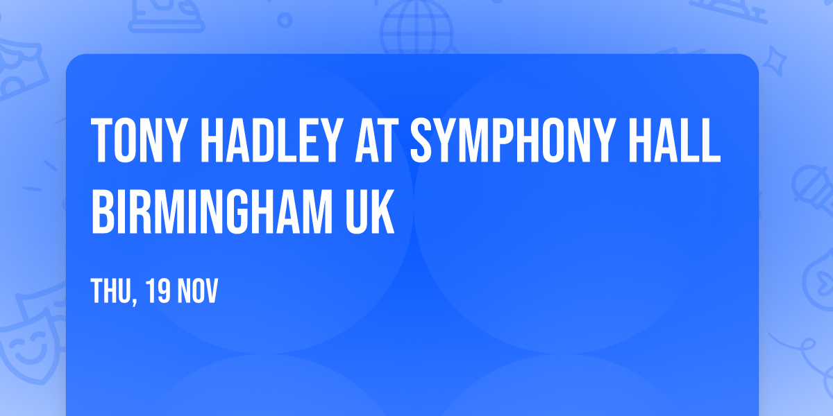Tony Hadley at Symphony Hall Birmingham UK