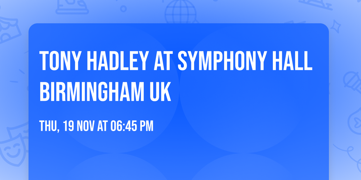 Tony Hadley at Symphony Hall Birmingham UK