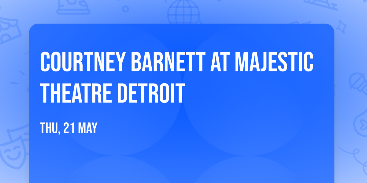 Courtney Barnett at Majestic Theatre Detroit