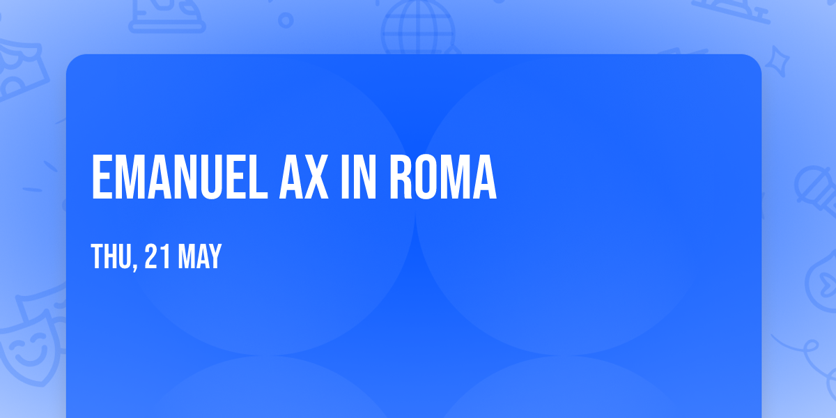 Emanuel Ax in Roma