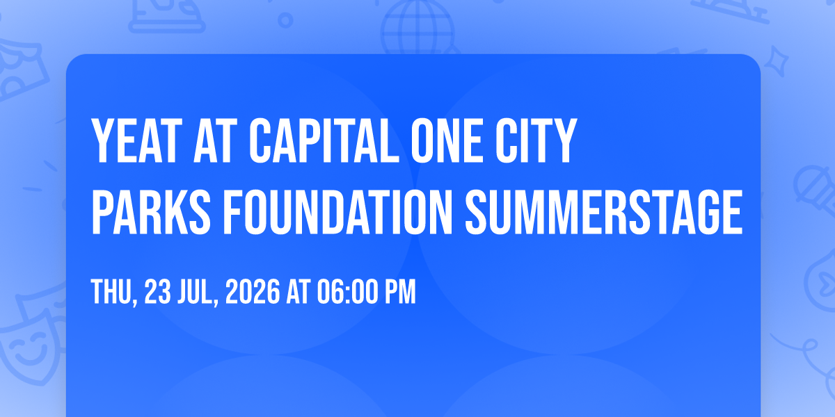 Yeat at Capital One City Parks Foundation SummerStage