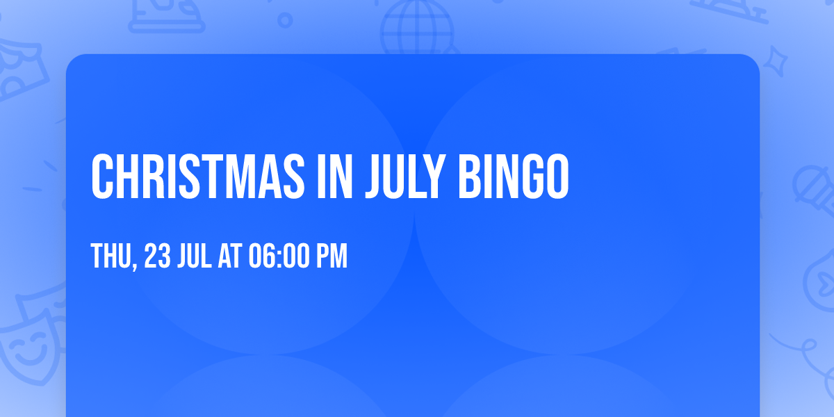 Christmas in July Bingo
