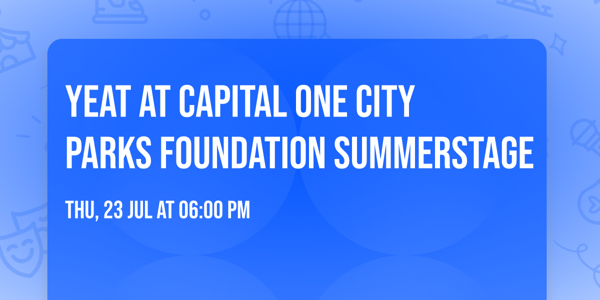 Yeat at Capital One City Parks Foundation SummerStage