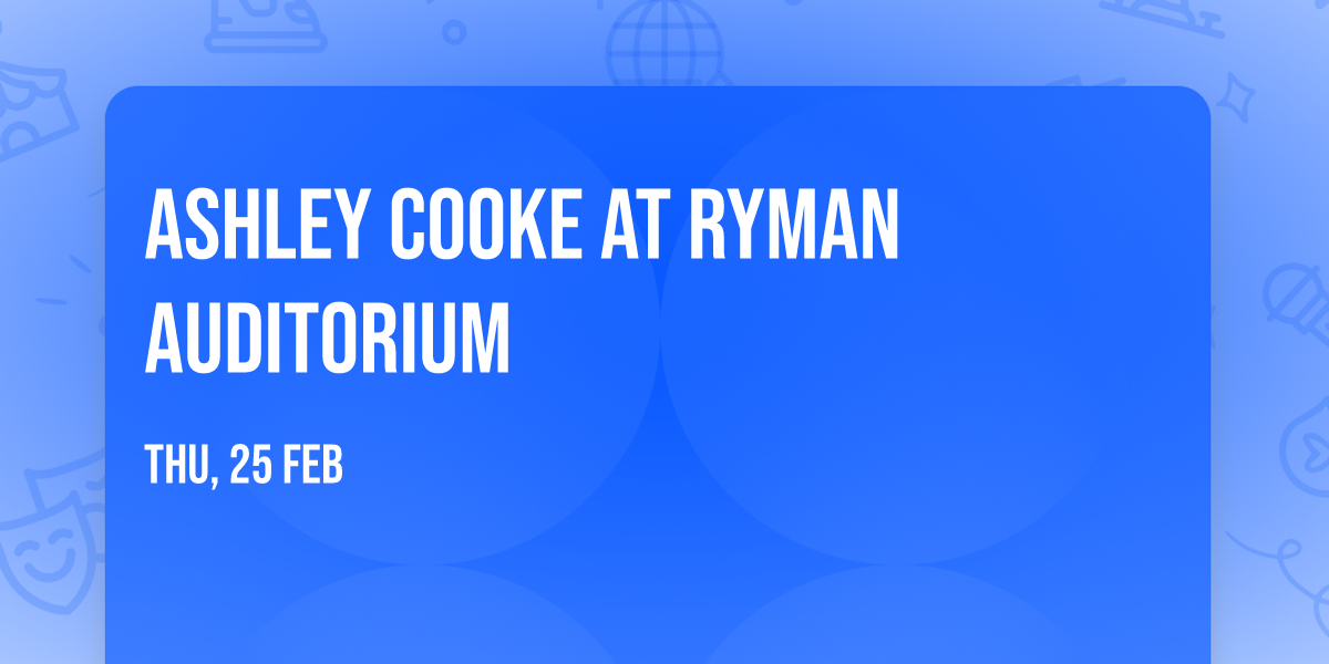 Ashley Cooke at Ryman Auditorium