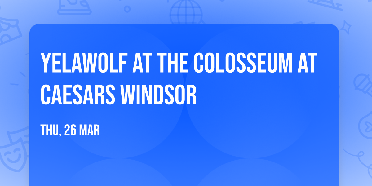 Yelawolf at The Colosseum at Caesars Windsor