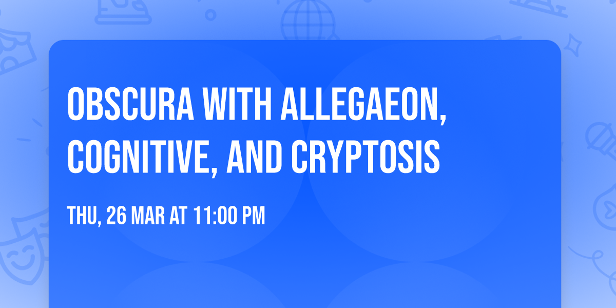 Obscura with Allegaeon, Cognitive, and Cryptosis