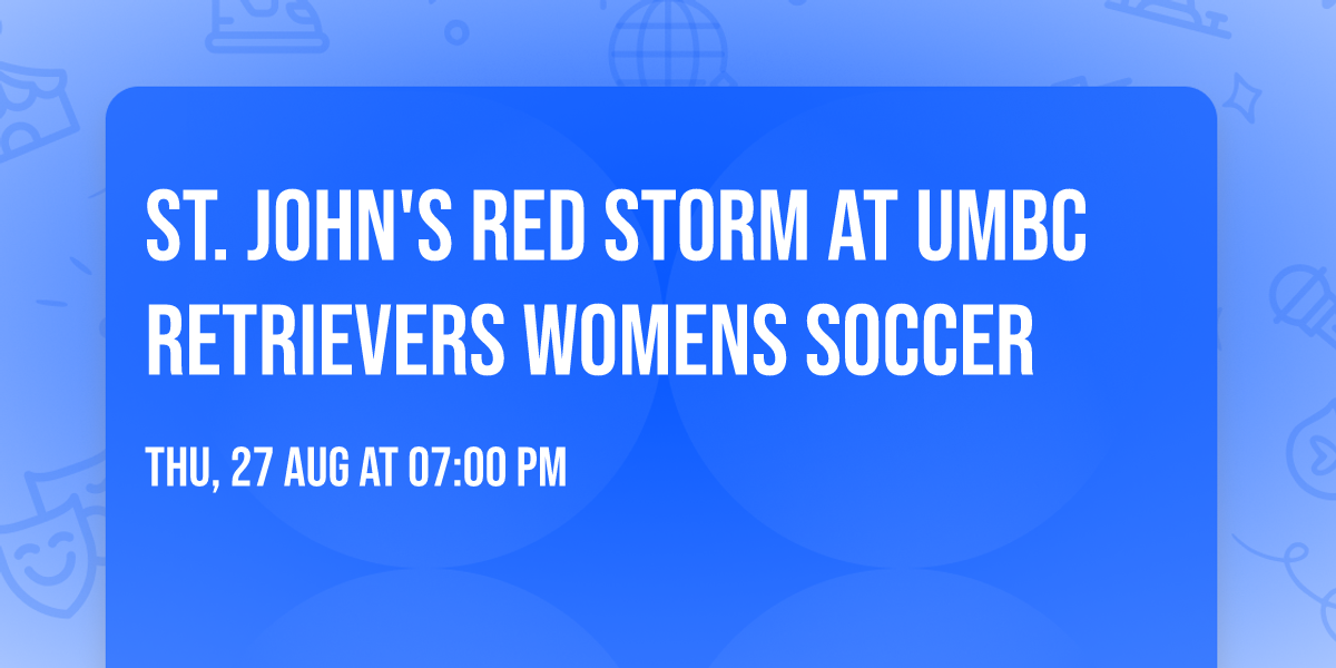 St. John's Red Storm at UMBC Retrievers Womens Soccer