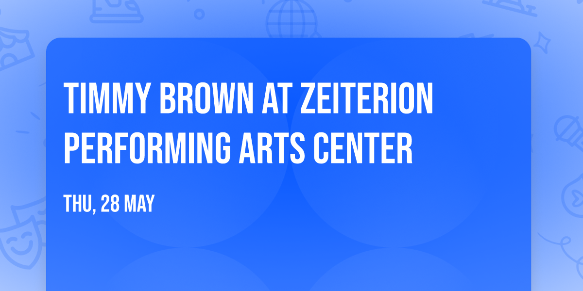 Timmy Brown at Zeiterion Performing Arts Center