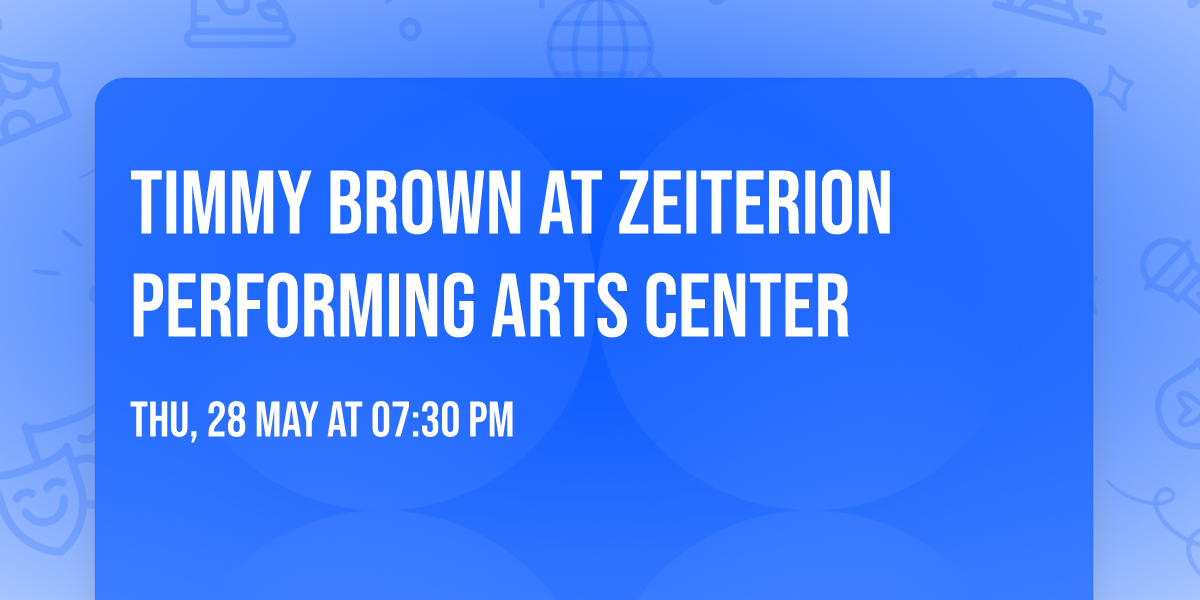 Timmy Brown at Zeiterion Performing Arts Center