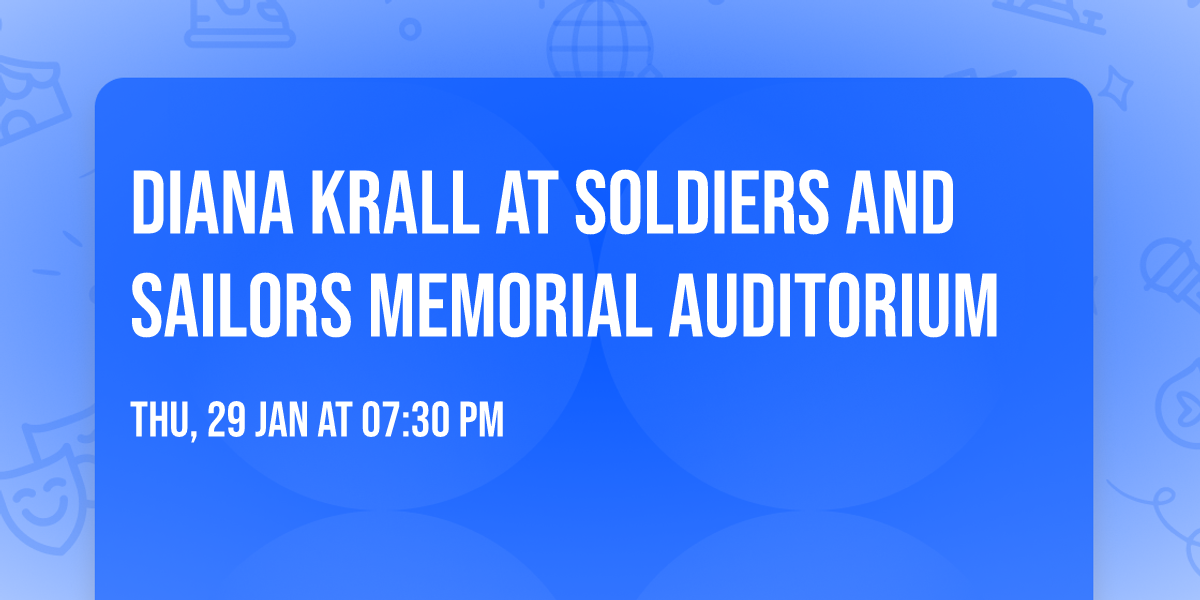 Diana Krall at Soldiers and Sailors Memorial Auditorium