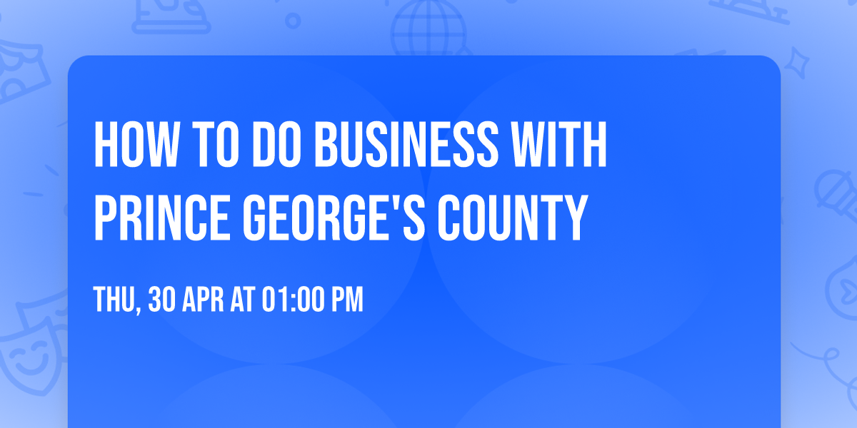 How to do Business with Prince George's County