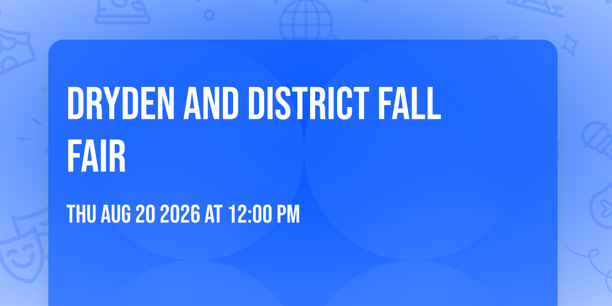 Dryden and District Fall Fair