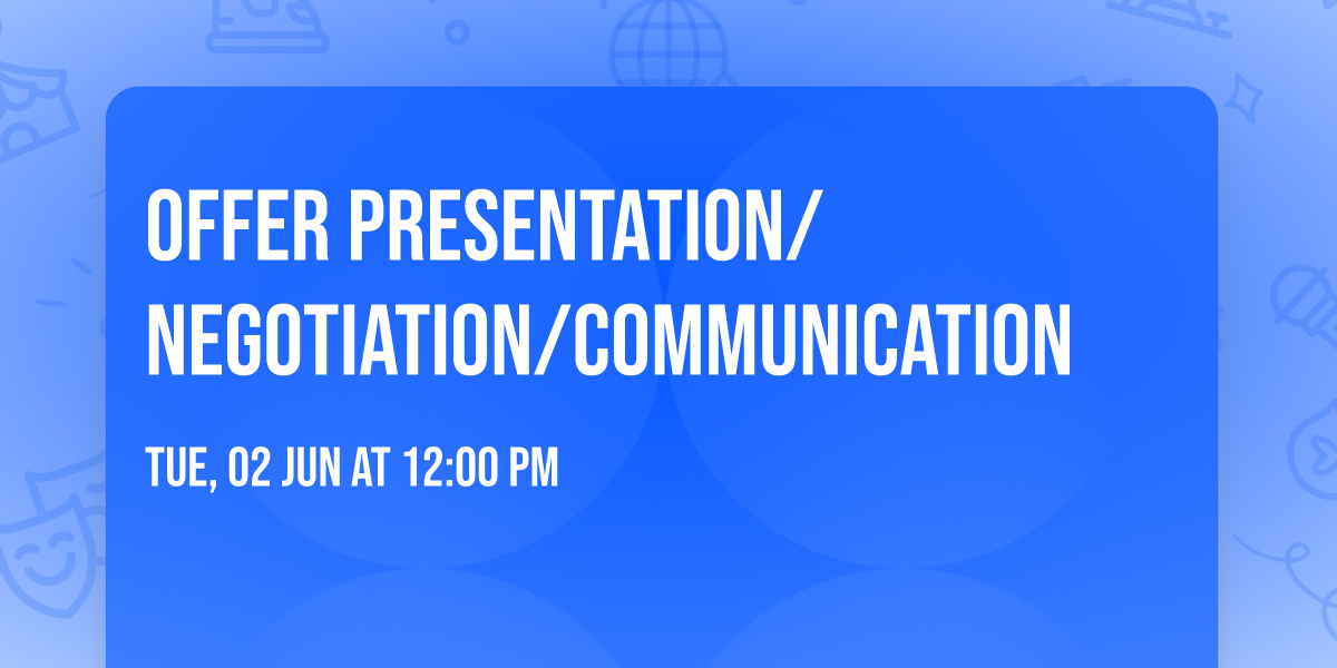 Offer Presentation\/Negotiation\/Communication