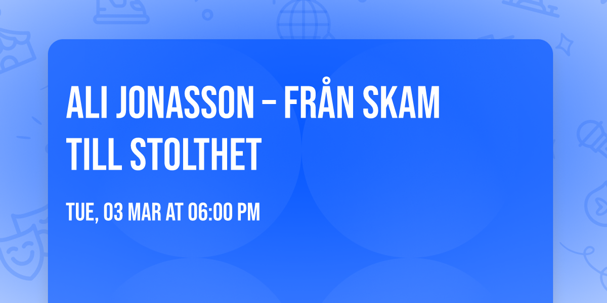 Ali Jonasson \u2013 Fr\u00e5n skam till stolthet