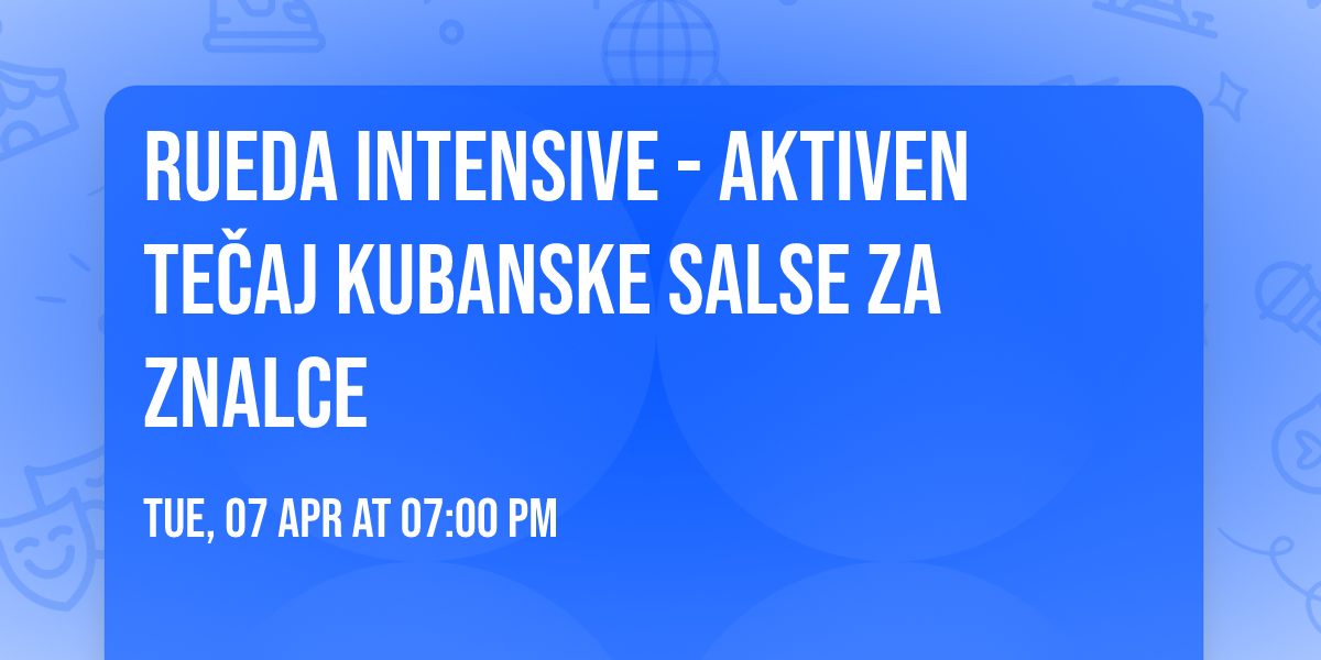 Rueda intensive - aktiven te\u010daj kubanske salse za znalce