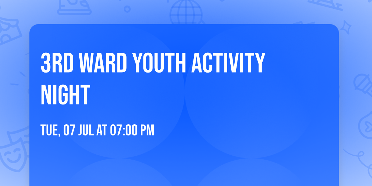 3rd Ward Youth Activity Night