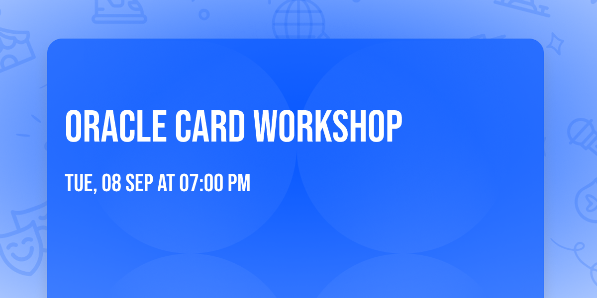 Oracle card workshop