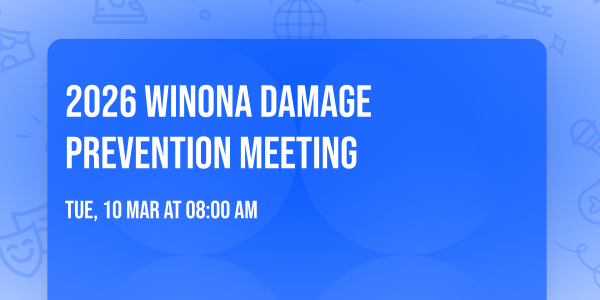 2026 Winona Damage Prevention Meeting