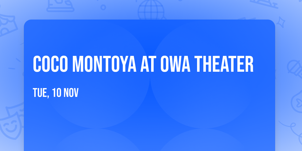 Coco Montoya at OWA Theater