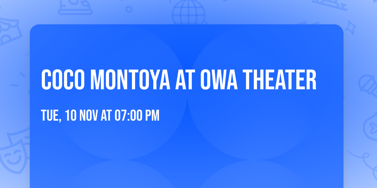 Coco Montoya at OWA Theater