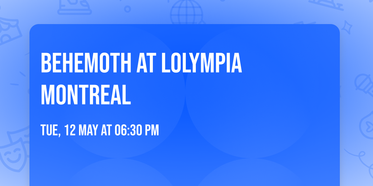 Behemoth at LOlympia Montreal